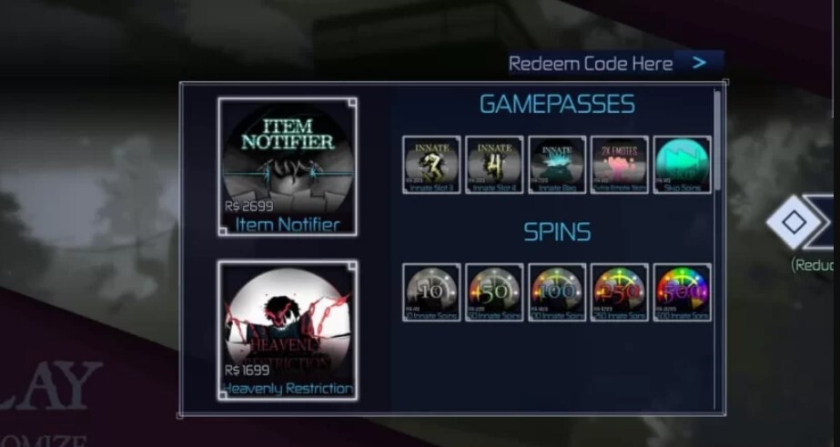Jujutsu Infinite Codes