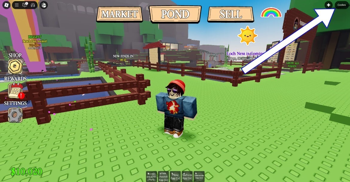 Own a Fish Pond Codes