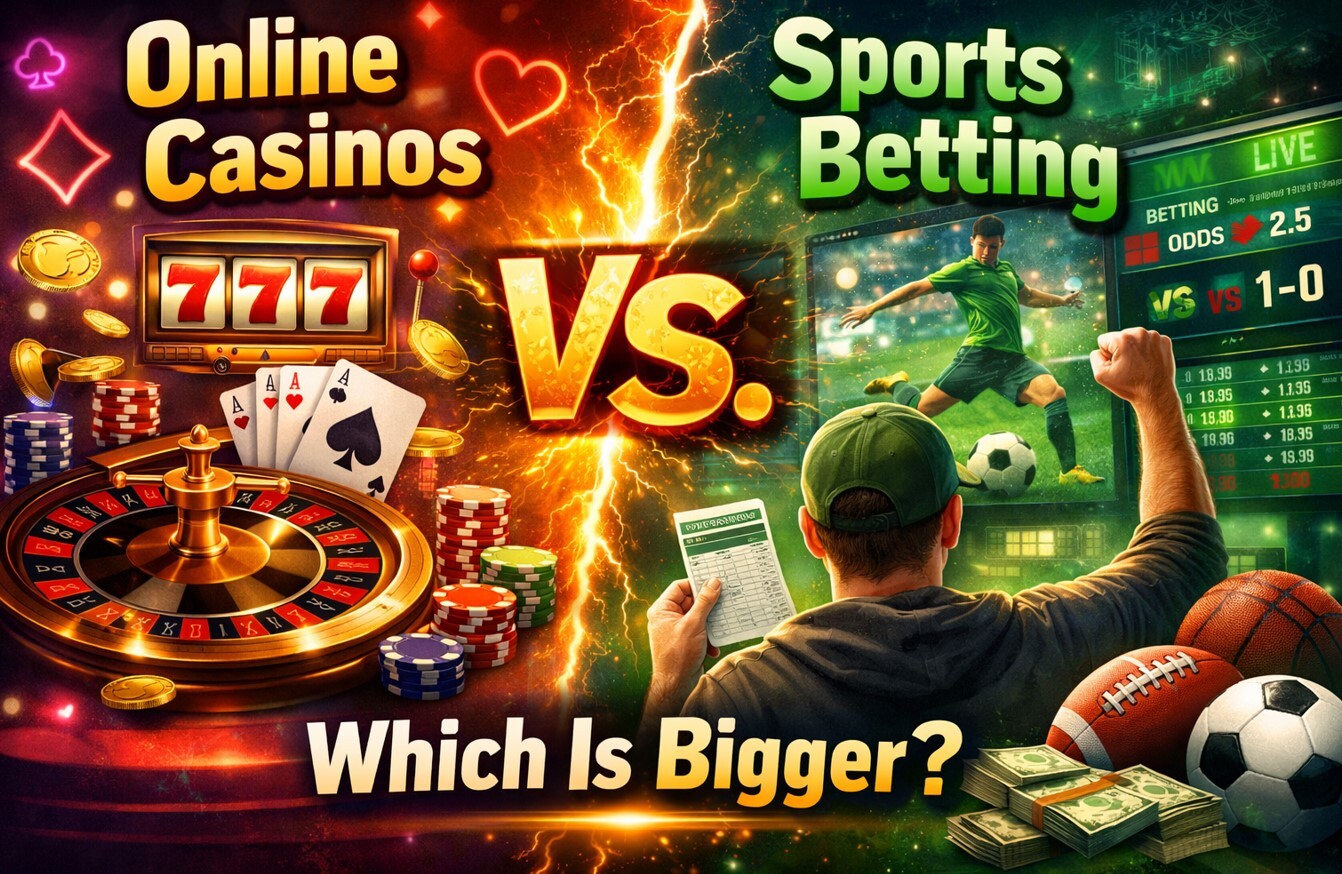 Online Casinos vs. Sports Betting – Which Is Bigger?